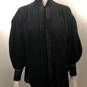 Zimmermann Black Button Up Top
